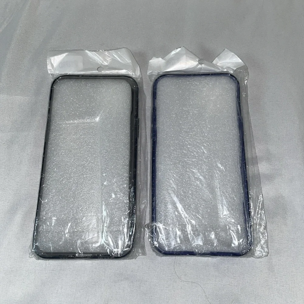 CoolBELL iPhone 12/12Pro Case Bundle 2 Pack Black and Dark Blue Protective Cover